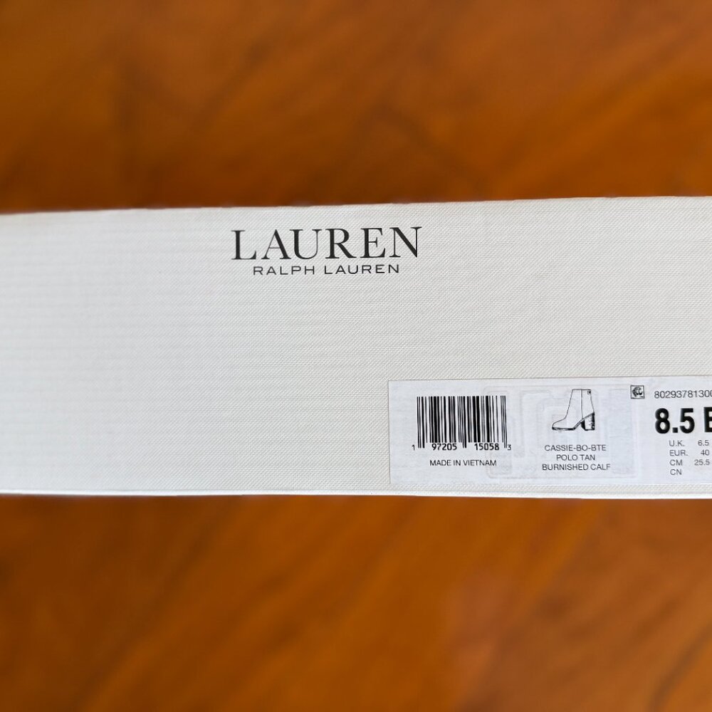 ralph lauren Cassie Burnished Brown Leather Bootie - Picture 12 of 12